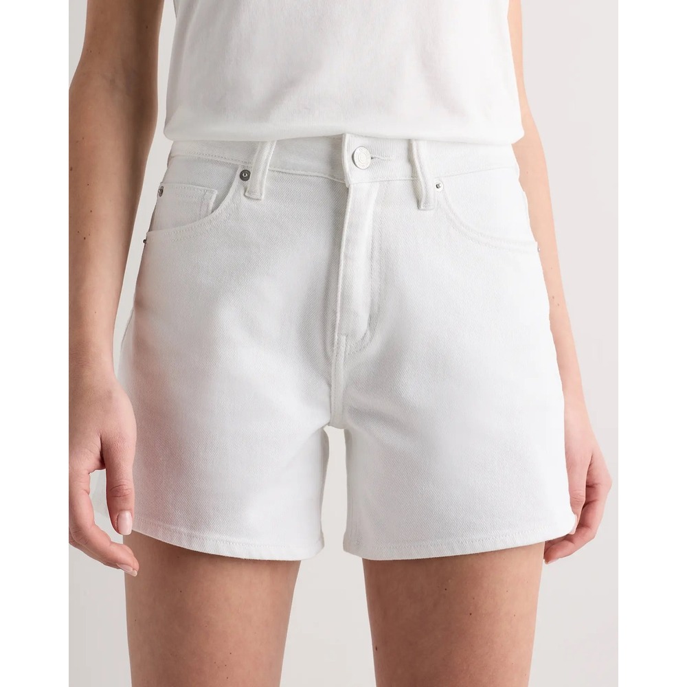Quince Bella Stretch Vintage Shorts Ghost White Organic Cotton